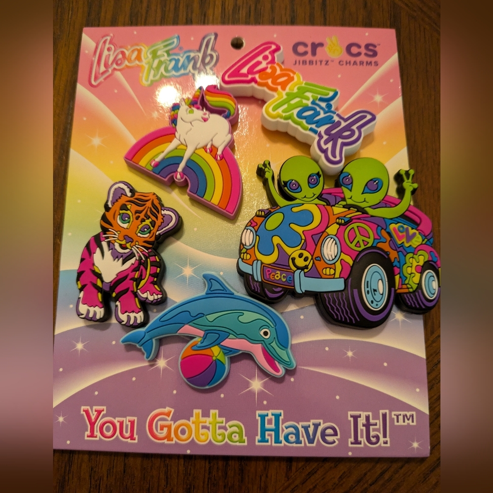 Lisa Frank Croc Jibbitz 5-pack
